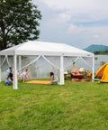 10x20 Pop Up Canopy With Sidewalls And Carry Bag Easy Up Screened Gazebo for camping backyard parties BBQs picnics bug free netting