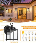 Heavy Duty Outdoor Wall Lanterns Waterproof Exterior Sconces With Beveled Glass Rugged Black Porch Lights For Front Doors Built Like A Tank And Hella Durable Set Of Two in outdoor setting.