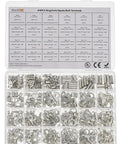 All In One Auto Wiring Kit 410 Pieces Tin Plated Copper Non Insulated Butt Spade Ring Lug Crimp Connectors Assortment in box
