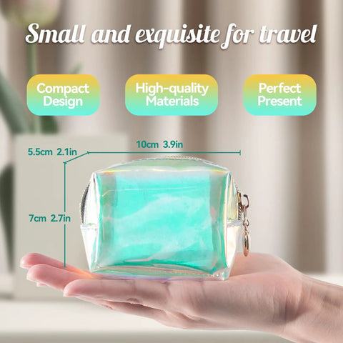 Everyday Mini First Aid Kit For Women And Moms, Compact Purse Emergency Kit With 27 Essentials, translucent bag on hand