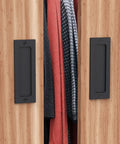 6 Inch Finger Flush Pulls For Closet Pocket Doors And Sliding Barn Doors Set In Matte Black Recessed Rectangle Plates