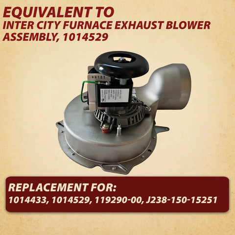 Beefy 4 Inch Flue Exhaust Blower Fan Assembly For Furnace 115V 1.5A 3000 RPM With Ball Bearing Thermally Protected