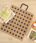 Polka Dot Kraft Paper Shopping Bags With Handles Large 15.9 By 9.8 By 17.3 Inch 100 Sustainable Takeout Bags For Weddings And Parties