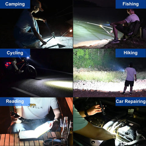 C2 USB C Rechargeable Flashlight 2000 Lumen Tactical Light With 7 Modes IP68 Waterproof For Outdoor Camping Emergencies And Everyday Carry Beefy Aluminum Body With Long Battery Life Type C Rechargeable