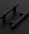 Matte Black Cabinet Pulls 30 Pack Stainless Steel 3 Inch Center To Center Drawer Handles for cabinets on black background