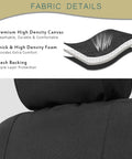 Durable Canvas Front Seat Covers Set For Cars, SUVs, Trucks And Minivans, Heavy Duty Seat Protectors, fabric details shown