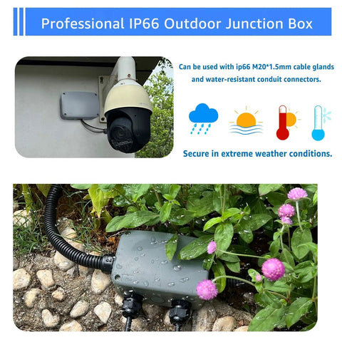 Tough As Nails Outdoor Junction Box Waterproof Weatherproof With Reserved Holes IP66 PVC ABS Dustproof Watertight for outdoor use