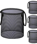 4 Pack Aquarium Plant Baskets Mesh Water Planting Bags Foldable For Hydroponics And Pond Use shown from front angle