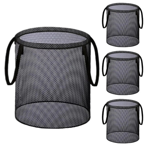 4 Pack Aquarium Plant Baskets Mesh Water Planting Bags Foldable For Hydroponics And Pond Use shown from front angle