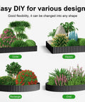 Heavy Duty Galvanized Garden Edge Border 6 Inch By 50 Foot Black Corrugated Lawn Edging used in circle, square, rectangle, oval shapes