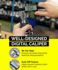 Using Big Read Digital Caliper 0 To 6 Inches With Inch Metric Fractions Display Stainless Steel Body for external measurements