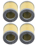 4 Pack Air Intake Filter Cartridge 65 mm By 72 mm 15 Micron Replacement 90950500000 C75 2 For Becker Dry Vane Vacuum Pumps