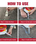 Steps to use Three Pack Concrete Crack Waterproof Sealant Kit With Quick Drying Weather Resistant Caulking Glue For Driveways Patios And Walls Built To Last Strong Bond 500ml Each