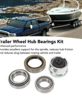 Trailer Wheel Hub Bearing Kit 7-Piece With L68149 L44649 Bearings, 171255TB Seal, Dust Cap, and Cotter Pin for 3500 lb Axles