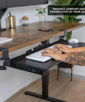 Under Desk Keyboard Tray 30 Inch Extra Wide Slide Out Drawer No Drill Clamp Mount Holds 11 Lbs Fits Desks Up To 1.77 Inches Thick