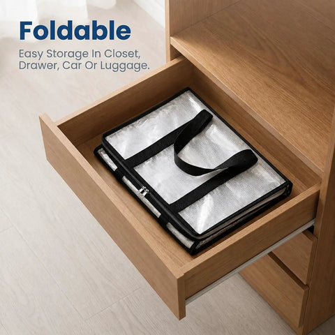 Giant Clear View Storage Bag For Blankets And Comforters Super Spacious Eighty Liter see-through storage bag in drawer.