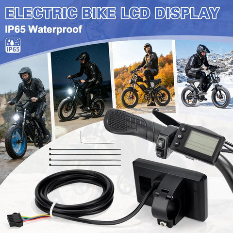 Electric Bike LCD Display S866 For Ridstar Q20 H20 H26 Pro E Bikes Waterproof Backlit Speedometer Meter With 24V 36V 48V Compatibility 22.2mm Handlebar Fit Easy Replacement Real Time Ride Data For Safer Smoother Rides