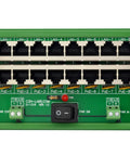 DIN Rail 8 Port Passive PoE Injector Module With RJ45 Power Over Ethernet For APs, Cams, And VoIP Phones, front view
