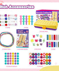 All In One Friendship Bracelet Kit For Girls Ages 8 To 12 With 3 Layer Storage Box Includes 26 String Bundles 32 Beads 25 Buttons