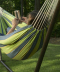 Breathable Cotton Canvas Hammock For One Person Lightweight Camping Gear For Hiking Backpacking Hunting Outdoors Or Backyard