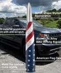 Bullet Antenna Replacement Mast With Valve Stem Caps American Flag Style for GMC Sierra truck