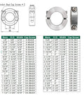 4 Pack 1/4 Inch Bore 304 Stainless Steel Double Split Clamp On Shaft Collar 11/16 Inch Outer Diameter By 5/16 Inch Width Stop Collar