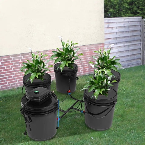 Hydroponic Growing System Kit Dope with 5.28 Gallon Deep Water Culture Pump Air Stone And Recirculating Drip Garden outdoors