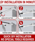 Step-by-step guide for installing 5 Inch Aluminum Gutter Hangers With Screws Easy Install K Style Hidden Gutter Hangers For Sagging Gutters