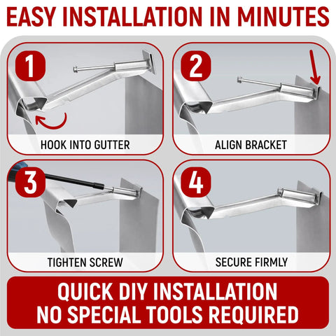 Step-by-step guide for installing 5 Inch Aluminum Gutter Hangers With Screws Easy Install K Style Hidden Gutter Hangers For Sagging Gutters