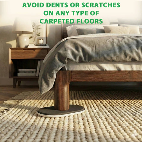 Extra Large Furniture Sliders For Carpet And Hardwood Floors 9.5 Inch Heavy Duty Reusable Moving Pads under bed leg on carpet