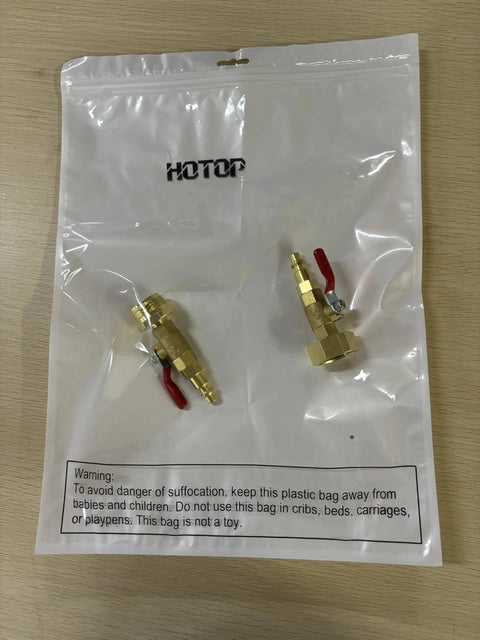 Winterize Blowout Adapter With 1/4 Inch Quick Connect To 3/4 Inch GHT Thread Ball Valve in packaging, brass material