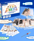 6-In-1 STEM Kit For Kids Ages 8-12, Totally Cool Educational Toys For Boys And Girls, Wooden Building Kit With Realistic Science Experiments