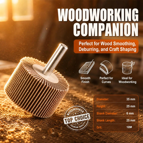 10 Pack 1 3 Eighth Inch Flap Wheel Sander 80 Grit For Drill Aluminum Oxide Emery Cloth Flaps For Wood Metal Rust Paint Removal And Surface Polishing
