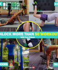 Multi-activity collage using Dumbbell Foot Strap Attachment For Home Gym Workouts Turn Any Dumbbell Into A Leg Workout Powerhouse Tibialis Trainer Kettlebell Converter For Leg Curls Hamstring Curls And Leg Extensions at gym, home, outdoors, travel