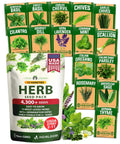 15 All In One Herb Seed Pack For Indoor Outdoor And Hydroponic Gardens With Over 4,300 Seeds Non GMO Heirloom Culinary Herbs