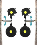 2 Pack Auto Reset Spinner Shooting Targets Built Tough From Heavy Duty Steel For Rugged All Weather Practice Repeating Spinner