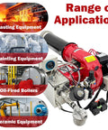 Top Shelf Waste Oil Burner With Air Atomizing Tech For Blazing Shop Heat Multi Fuel Ready Engine Plant Or Diesel Oil Heavy Duty Workhorse For Industrial Heaters Dryers And Kilns 220V Single Phase used in casting, painting, oil-fired boilers and ceramics.