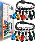 Aluminum Alloy Quarter Inch Hex Shank Screwdriver Bits Holder Extension Bar For Drill And Nut Driver Portable Keychain Quick Change Adapter Set