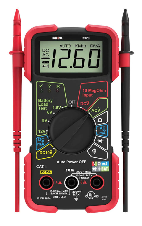Auto-Ranging Digital Multimeter For Automotive And Home Electrical Troubleshooting UL Certified For Safe, Accurate Readings