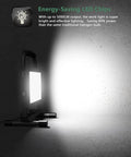 Beast 30W LED Work Light With 3000 Lumens And 6500K Daylight illuminating concrete wall in dim environment