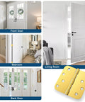 Three Pack Four Inch Exterior Door Hinges Brushed Gold With Five Eighths Inch Radius Corners Removable Pin Heavy Duty for various doors