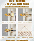 180 Piece No Drill Self Drilling Drywall Anchors And Screws Kit With 4 Lengths 25 30 35 40mm Heavy Duty Zinc Alloy Hollow Wall Anchors For Sheetrock Plasterboard 0.47 By 1.18 Inch, step install guide