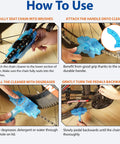 Step-by-step guide using Must Have Ultimate Chain Cleaner Kit For Bikes With Scrubber Brushes and Gear Scraper Detail Brush.