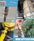 Various uses of Heavy Duty 225 Piece Hose Clamp Kit 304 Stainless Steel Adjustable 1/4 Inch To 3-3/4 Inch Worm Gear Clamps shown