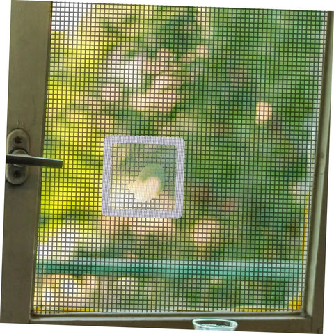 Installed Self Adhesive Window Screen Repair Patch Kit For Quick Coverage And Strong Adhesion No Fuss Easy Stick On Patches