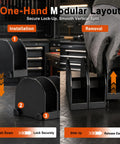 Heavy Duty Modular Plier Organizer For Tool Box Drawers, custom cut slots for easy installation and removal process.