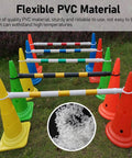 Heavy Duty Street Smart Ten Piece Retractable Traffic Cone Bar Extending Four To Seven Feet with colorful PVC cones.