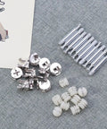 24 Sets Cam Lock Furniture Fasteners For Quick Cabinet Assembly Iron And Plastic Connectors With Bolts Nuts Dowels