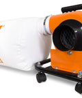 Woodworking Dust Collector With 5.7 Amp Motor Delivers 660 CFM 6 Inch Impeller 4 Inch Dust Port 12 Gallon Bag Mobile Base