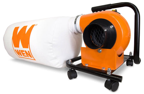 Woodworking Dust Collector With 5.7 Amp Motor Delivers 660 CFM 6 Inch Impeller 4 Inch Dust Port 12 Gallon Bag Mobile Base